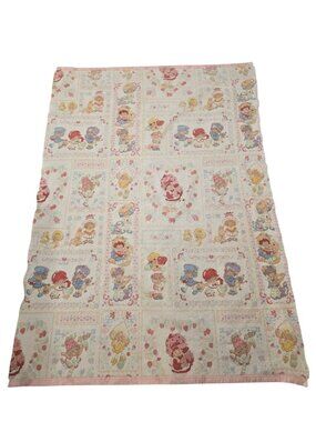Vintage Strawberry Shortcake 100% Polyester Blanket 1980s- Well Used READ Info